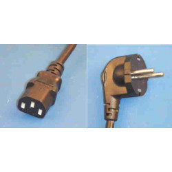 Electric extension cable 2m en 3x0.75mm² male germany to female us cordon sector electric konig - 1