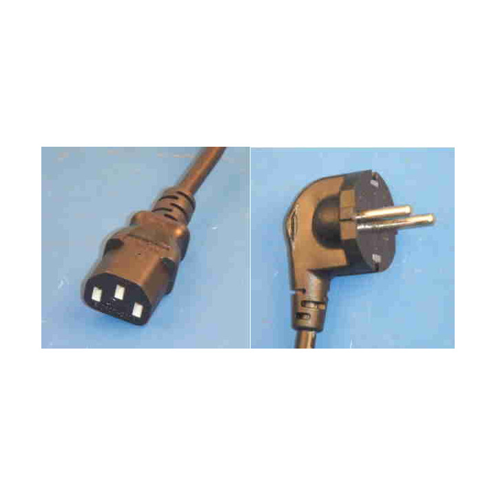 Electric extension cable 2m en 3x0.75mm² male germany to female us cordon sector electric konig - 1
