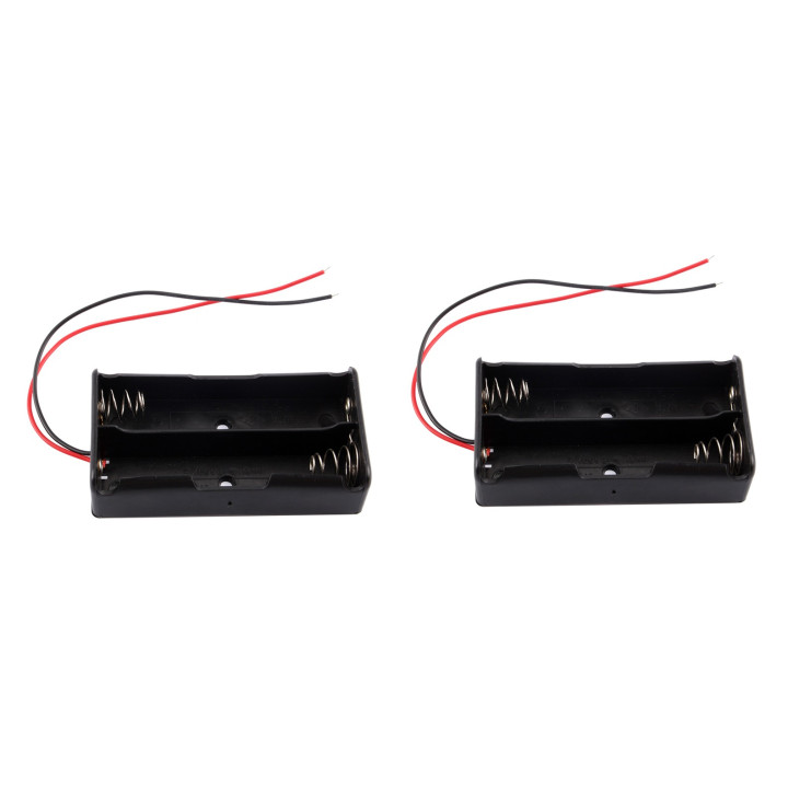 3.7V 2 X supporto della clip cassa della scatola nera con un cavo per 2 18650 gaohou - 1