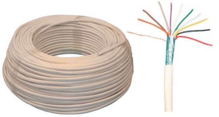 Cavo blindato bianco 10x0,22 ) per installazioni telefoniche allarmi (100m) cae - 2