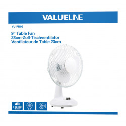 Ventilator fur tisch 23cm 220vac valueline - 2