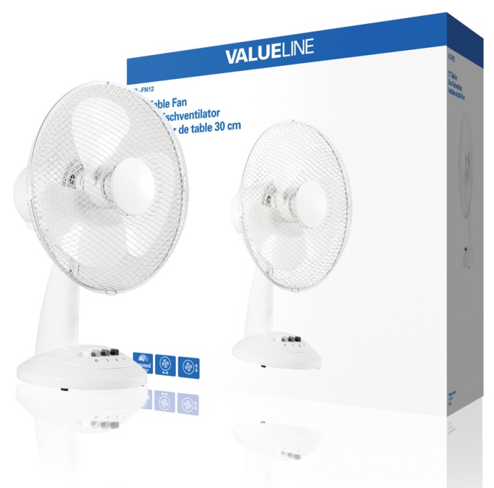 30cm table fan 220v oscillating fixed december 30 cm 3 speeds ventilation air efand30 perel - 4