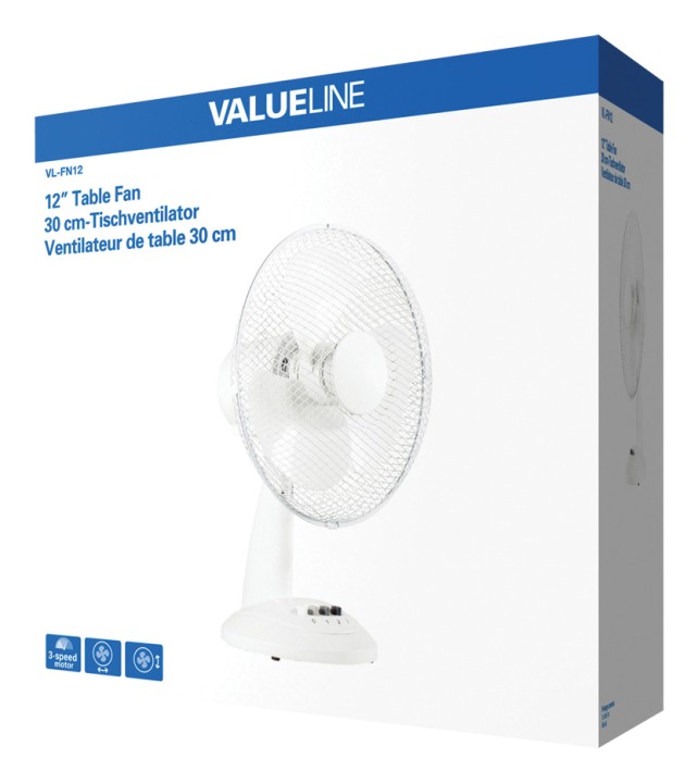 Tabella 30 centimetri 220v ventilatore oscillante fissato 12 30 cm 3 velocità di ventilazione efand30 perel - 2