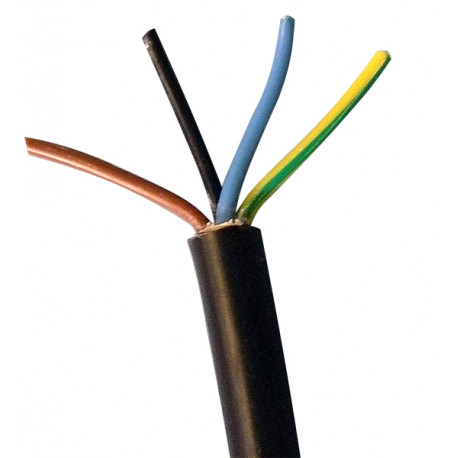 Cable electrique 4x1.5 4 fils 1.5mm2 ø9mm (le mètre) 4x1.5mm2 u-1000 r2v  4g1,50 rigide secteur