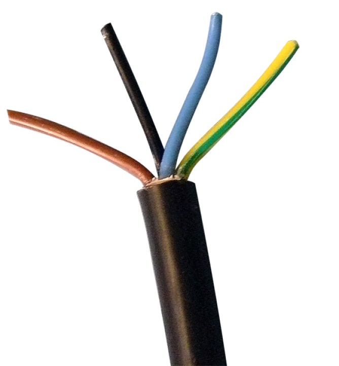 Electric cable, 4 wires 1.5mm2, ø9mm, 1m electrical cables for mains alimentation electric cable electric wire electric cables e