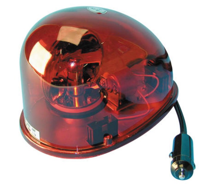 Girofaro magnetico 12vcc 10w rosso forma di goccia dl185 girofari elettrici magnetici colore rosso jr international - 1