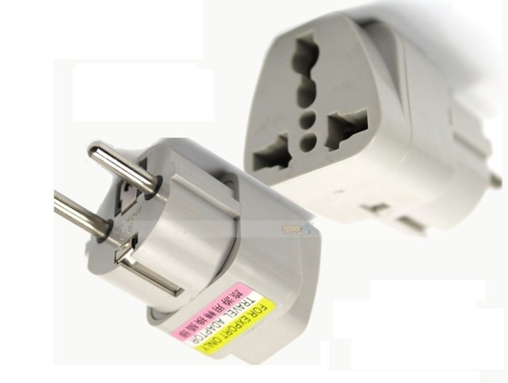 Travel adapter electric european plug to english plug adapter 1a 250vac adapter electric adapter electric baku - 1