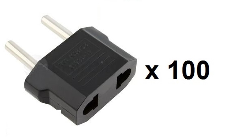 100 X Travel adapter plug china japan Canada us electric sector to euro plug converter asia jr international - 1