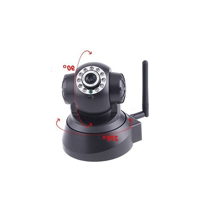Wireless ip color camera network with pan tilt night vision 2 way audio probache - 1