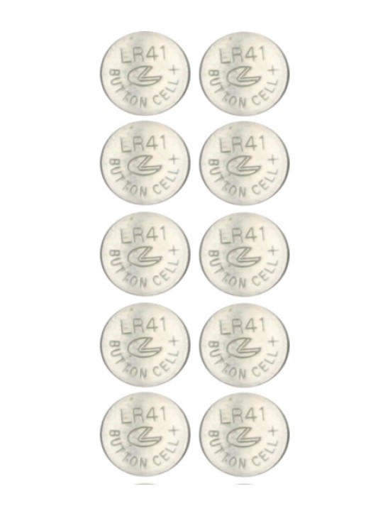 Battery 1.55v (10) 38mah 392s d392 392 sr41w sr41 392 g3 lr41 l736 battery for remote control v392ac eunicell - 1