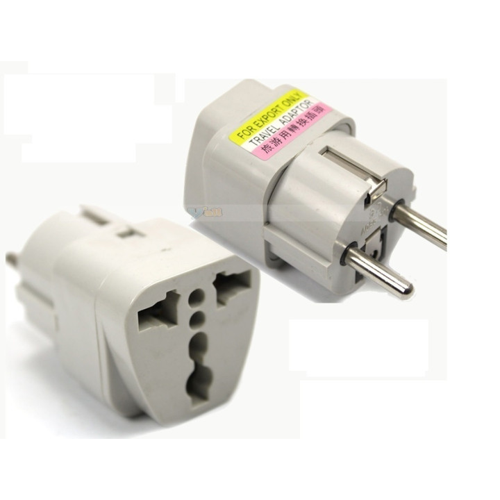 2 X Travel adapter electric european plug to english plug adapter 1a 250vac adapter electric adapter electric jr international -
