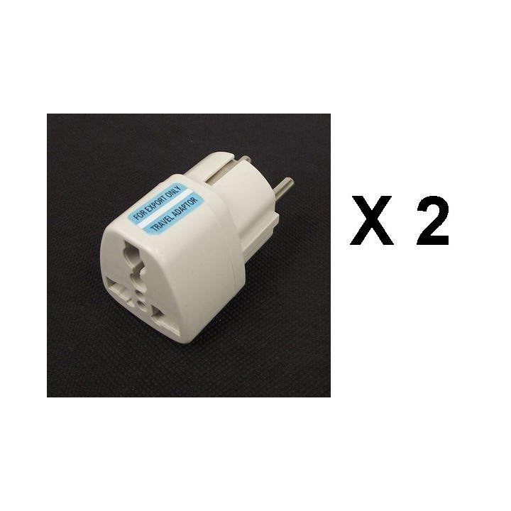 2 X Travel adapter electric european plug to english plug adapter 1a 250vac adapter electric adapter electric jr international -