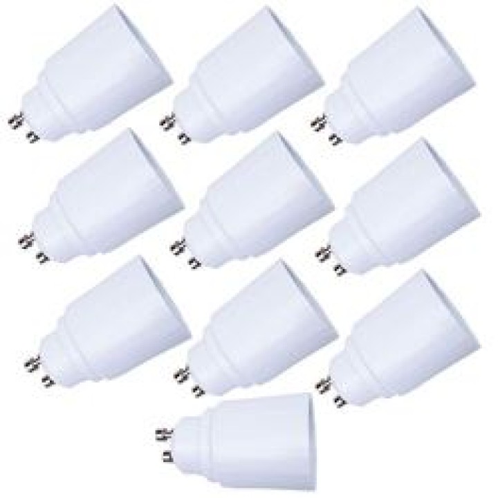 10 X Gu10 to e27 adapter converter base holder socket for led light lamp bulbs 12v 24v 48v 220v lampholder conversion forepin - 