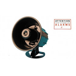 Sirena alarma 120db 12vcc 20w hermetica negra ms42a 6v 7v 8v 9v 10v 11v 12v jr international - 1