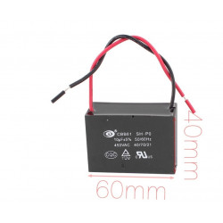 10uF capacitor 450v 500v ac rectangle CBB61 startup engine fan 50 / 60Hz dealx - 1
