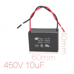 10uF capacitor 450v 500v ac rectangle CBB61 startup engine fan 50 / 60Hz dealx - 5