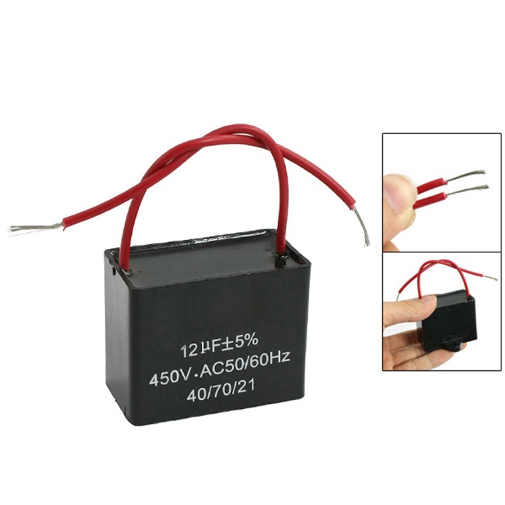 CBB61 Metallized Capacitor for Motor Start-up Ceiling Fan 500VAC 12uF 12mf sourcingmap - 1