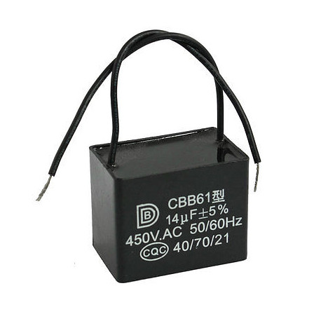 CBB61 14uF AC 500V Rechteck Non Polar Motor Run Kondensator deamx - 1