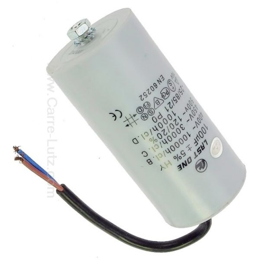 Iniciar condensador 100 mf micro faradio 400v 450v miflex - 1