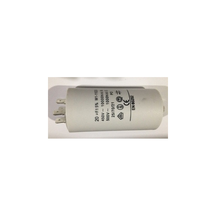 Condensador 20 mf micro farad 450v 50 60 hz condensador de arranque motor universal a borne am w1 11020 dealmux - 1