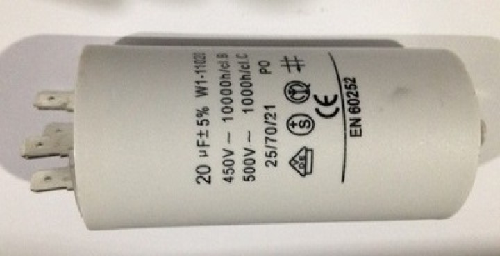 Capacitor 20 mf micro farad 450v 50 60 hz universal motor start capacitor with am terminal w1 11020 dealmux - 1