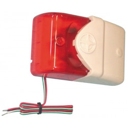Sirena & estroboscopio rojo en caja + led 6v 7v 8v 9v 10v 11v 12v 13v 14v 15 vcc 200ma 110db lqz - 1