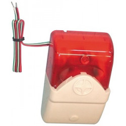 Sirena & estroboscopio rojo en caja + led 6v 7v 8v 9v 10v 11v 12v 13v 14v 15 vcc 200ma 110db sourcingmap - 1