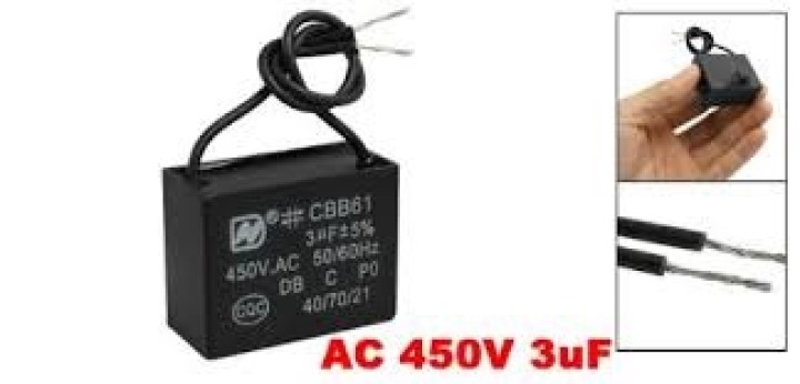 CBB61 450V 3UF ventilador del aire acondicionado ventilador inicia insertos condensador sourcingmap - 1