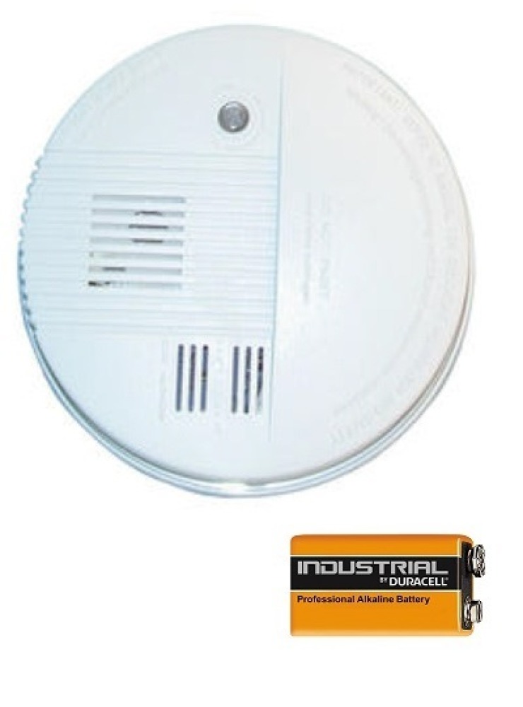 Detector humo electronico 9vcc o 220vca buzzer alarma detector alarma electronico incendio systalert - 1