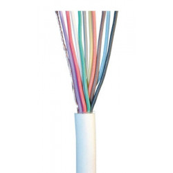 Cable flexible 10x0,22 blindado blanco ø5.5mm (100 metros) para alarmas instalaciones telefonicas electricidad seguridad cae - 1