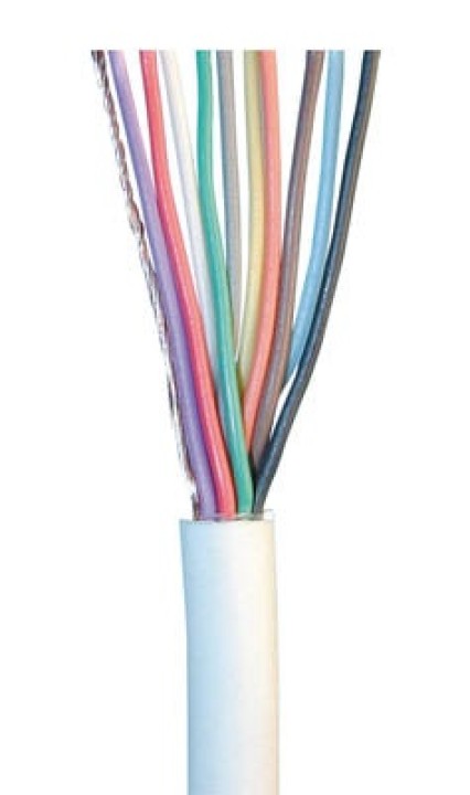 Cavo blindato bianco 10x0,22 ) per installazioni telefoniche allarmi (100m) cae - 1