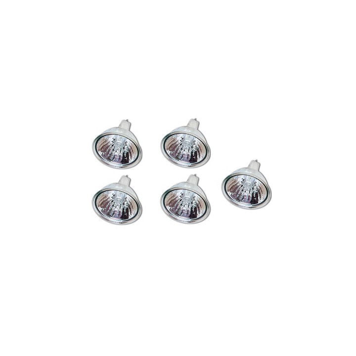 5 X Halogen lamp 20w 12v, mr16 sylvania - 1