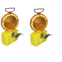 2 X Sitio ámbar de la lámpara de 6v linterna 2 leds se encienden luces secour seguridad vial as-9801 fanal - 1