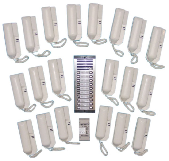 Doorphone pack collective doorphone pack for 20 apartments apartment doorphone system doorphone entry systems doorphone system s