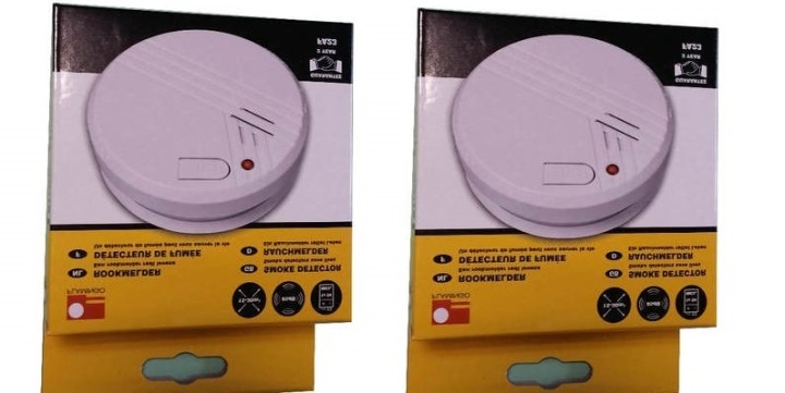 2 rivelatore fumo elettronico 9vcc + buzzer (lx98) detettore allarme elettronico incendio autonomo first alert - 1