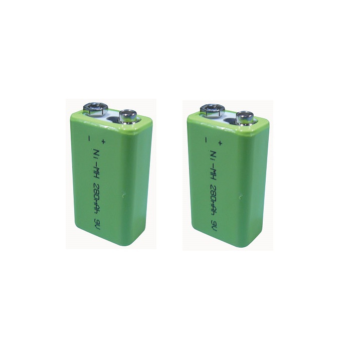 2 X Batteria ricaricabile ibrida ni metallo 8.4vcc 280ma pile ricaricabili batterie da ricaricare 7dayshop - 1