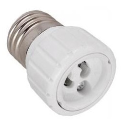 E27 to gu10 adapter converter base holder socket for led light lamp bulbs 12v 24v 48v 220v lampholder conversion maurer - 1
