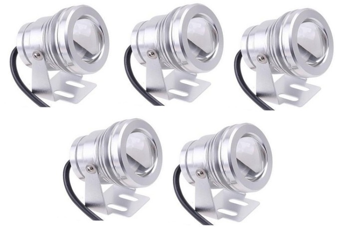 5 X Impermeable led proyector 10w verde rojo rgb azul con remotas 750lm 12v ip67 al aire libre bloomwin - 1