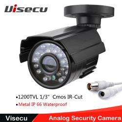 CCTV-Überwachungskamera 1/3 '' SONY CMOS 1200TVL Metall IP66 24 LED-Farbe IR-Nachtsicht -Überwachungsoutdoorvideokamera floureon