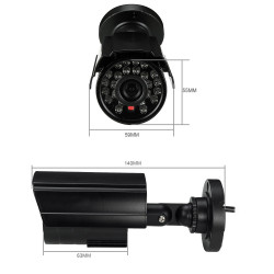 Cámara de seguridad CCTV 1/3 '' de la cámara Canon CMOS 1200TVL metal IP66 24 LED de color Noche floureon - 4