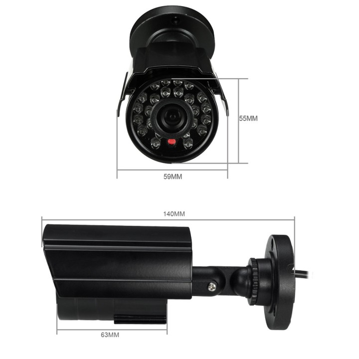CCTV Security Camera 1/3 '' SONY CMOS 1200TVL metallo IP66 24 LED IR di colore di visione notturna di sorveglianza Home Video fl