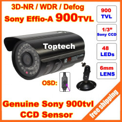 1/3"Sony Effio-A 900TVL 48 Led IR 35 Meters with OSD menu Indoor/Outdoor security night vision CCTV Camera with bracket jr inter