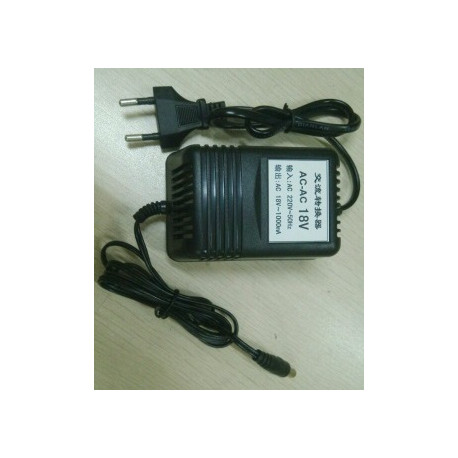 Non regulated single voltage adapter ac input ac output 18vac 1000ma jr  international - 1