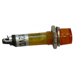 Led giallo indicatore luminoso in miniatura 12v 7 millimetri foro di diametro di plastica 12vdc corpo velleman - 1