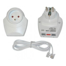 Lightning arrester 220vac plug in surge protector with filter + tel fax modem adsl outlet surge protector with modem protection 