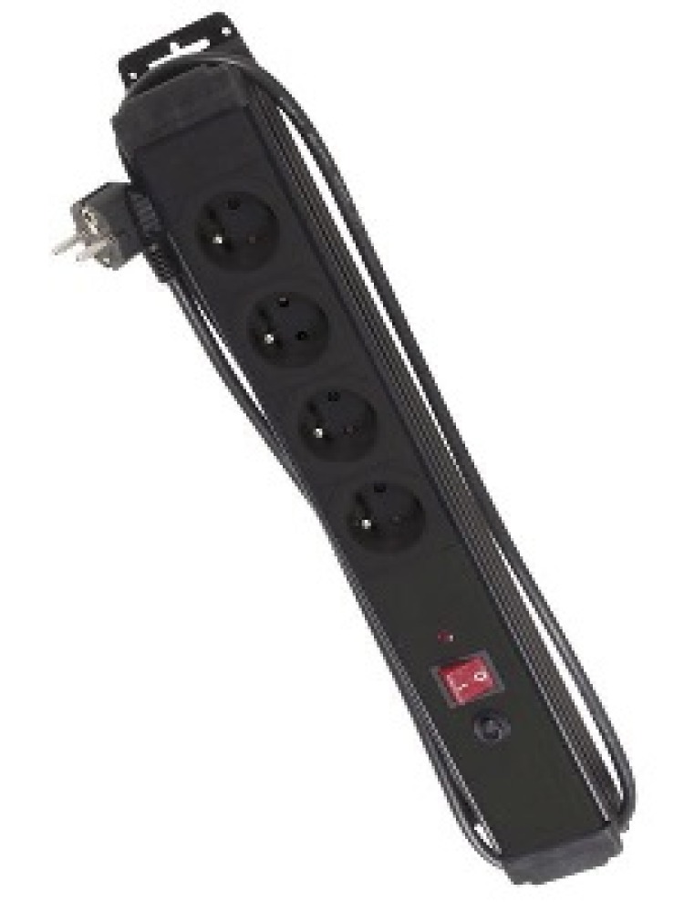 Net power block 4 plugs, pin earth velleman - 1