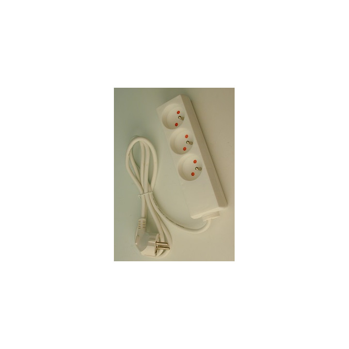 Ciabatta elettrica a 3 prese (cavo 3x1mm²) netbp3 multipresa elettrioca 3 entrate elettricità complementi jr international - 1