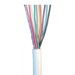 Cable flexible 10x0,22+2x0,50 blindado blanco ø6mm (1m) para alarma sistemas de seguridad cables flexibles conexiones jr interna