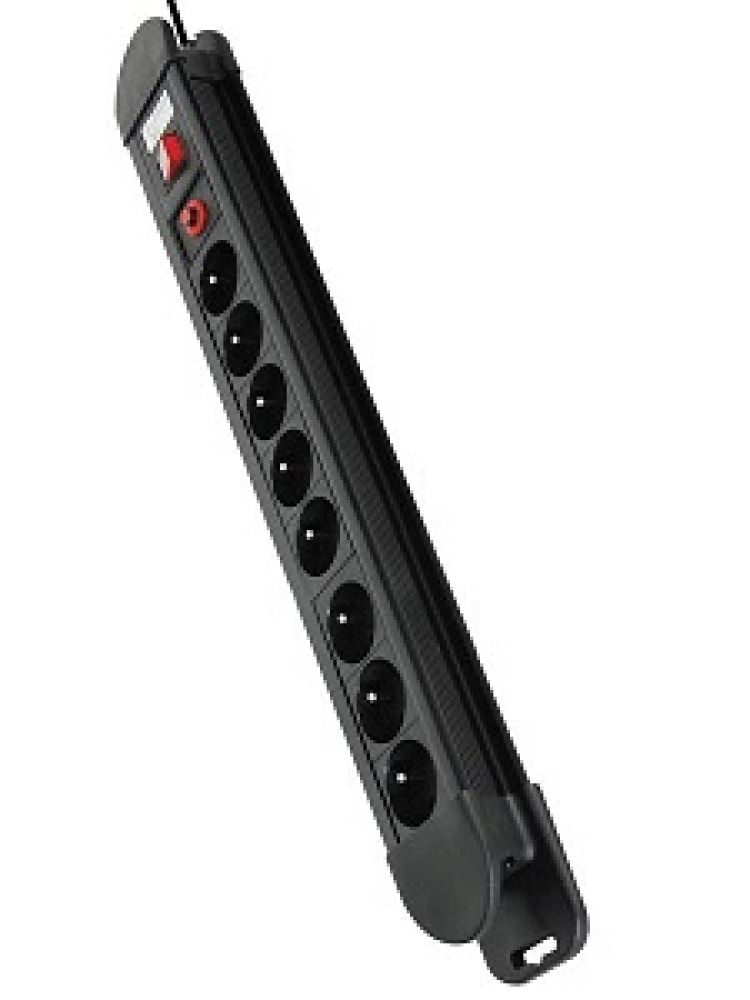 8 way socket outlet with overload protection konig - 1