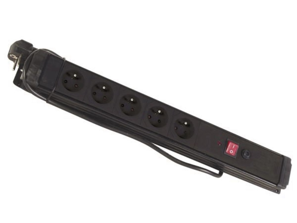 Net power block 5 plugs, pin earth tibelec - 1